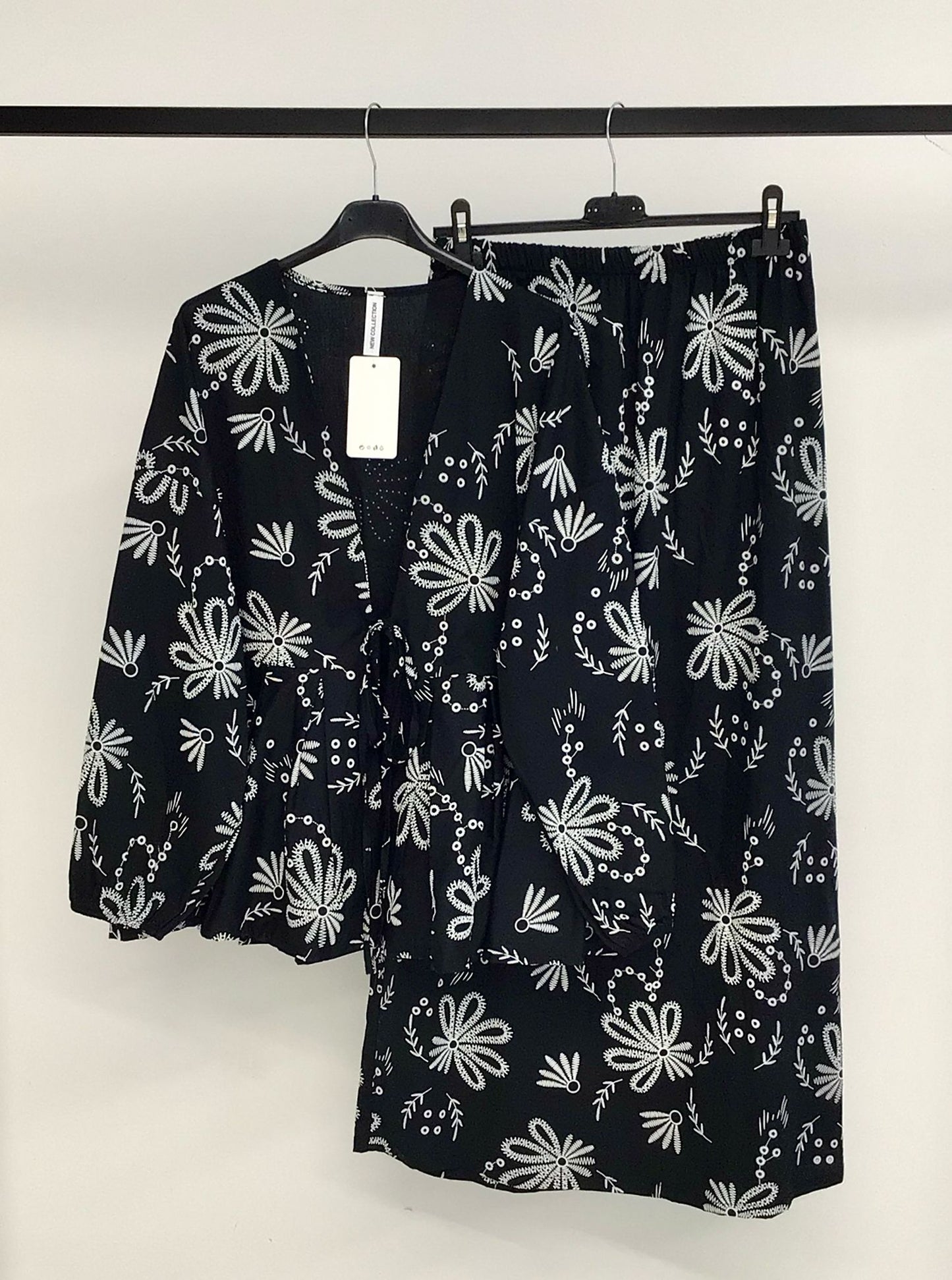 Ensemble jupe coton broderie anglaise noir 🖤