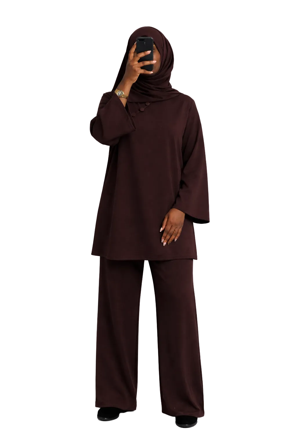 Burkini Naya choco 3 pièces Boutons