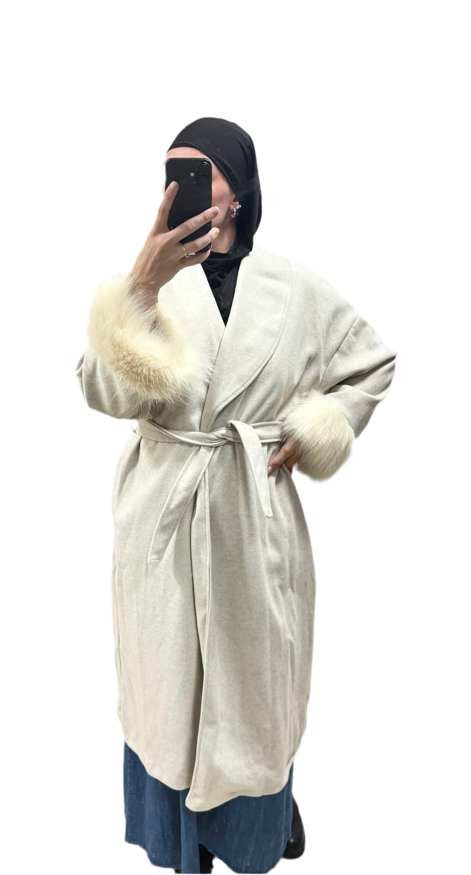 NEW : Manteau long fourrure beige 🤎