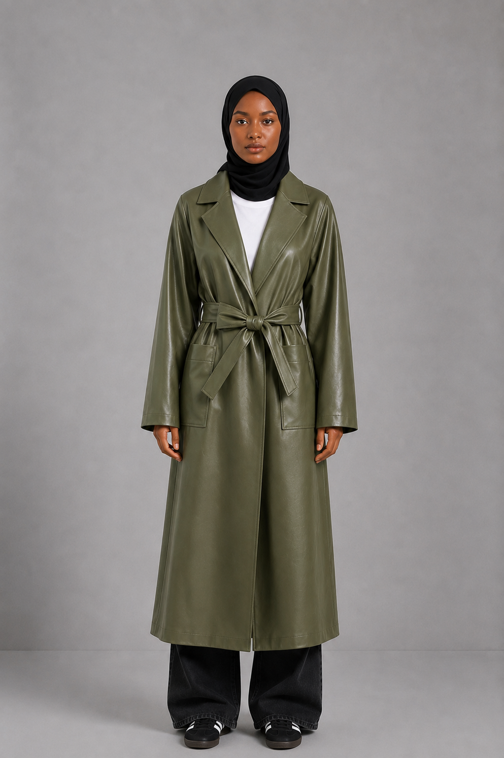 Trench long simili Ranel