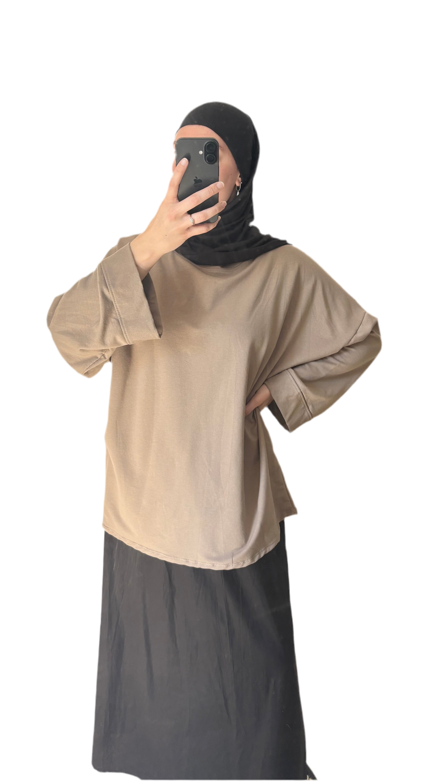 Teeshirt Uni Oversize Premium Coton taupe 🤎