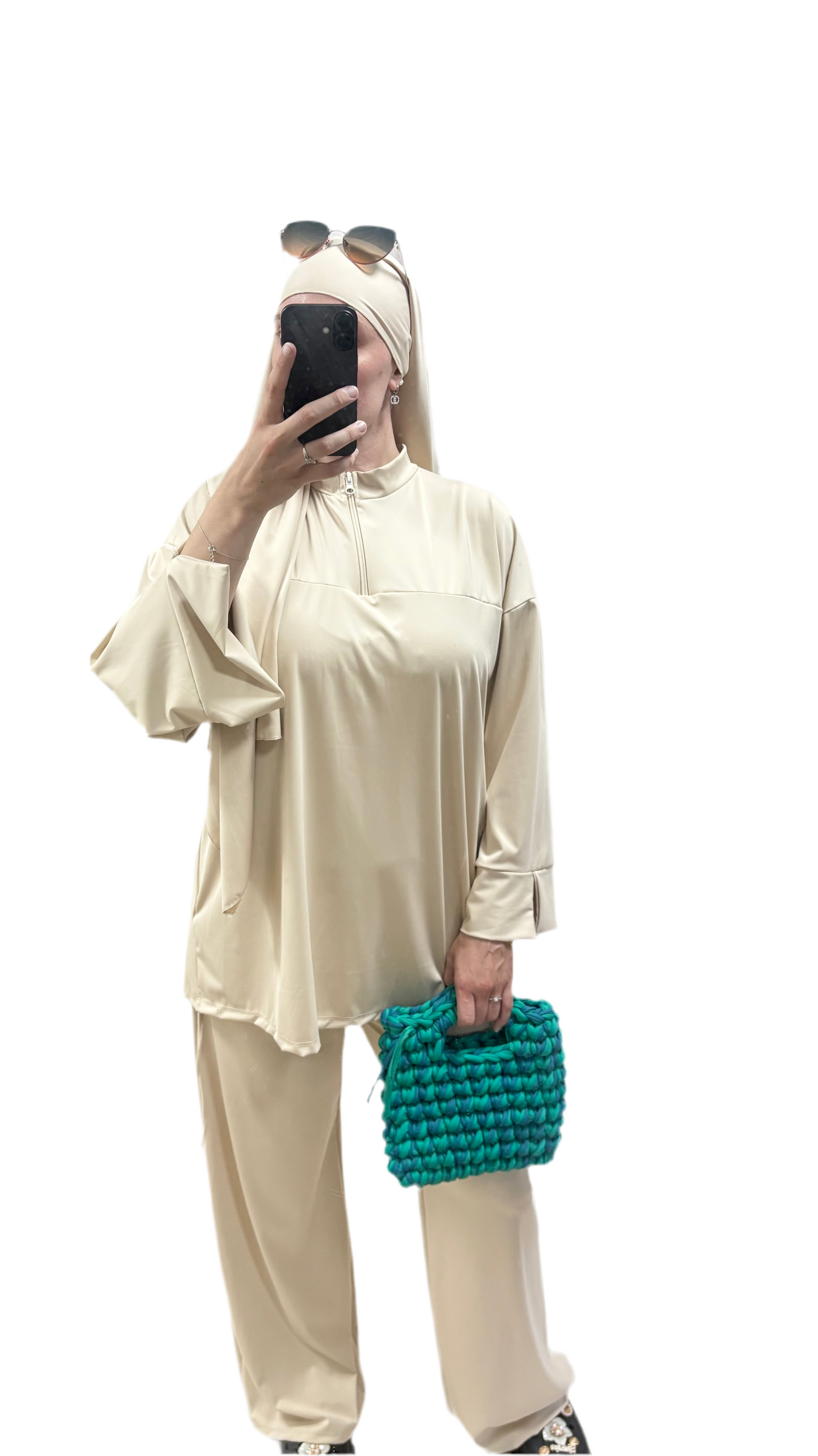 Burkini 3 pièces zip 🤎