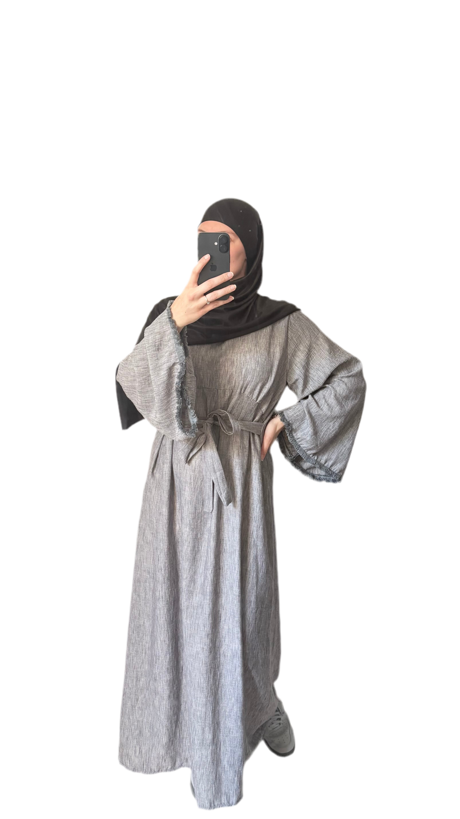 Robe effet lin Lili gris 🩶