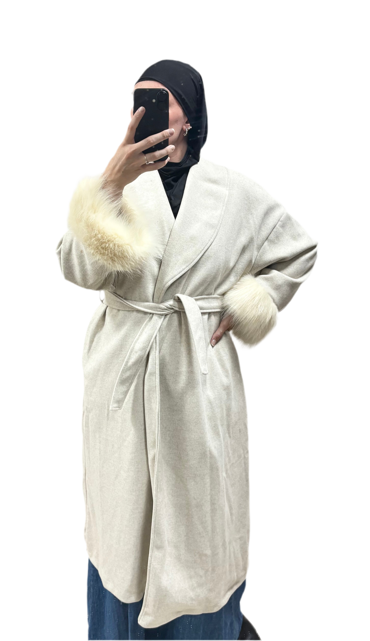 NEW : Manteau long fourrure beige 🤎