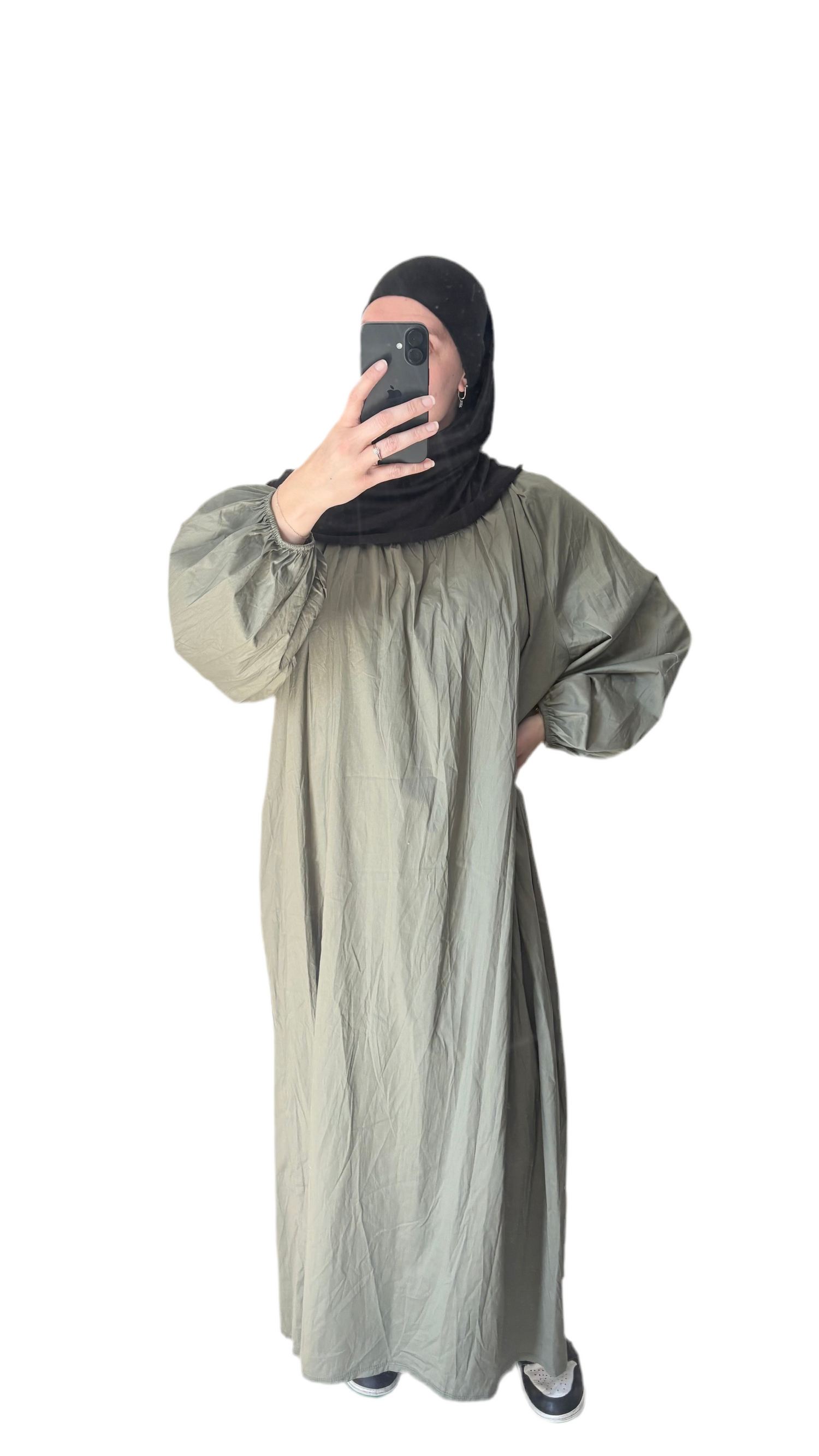 Robe Coton Oversize kaki 💚