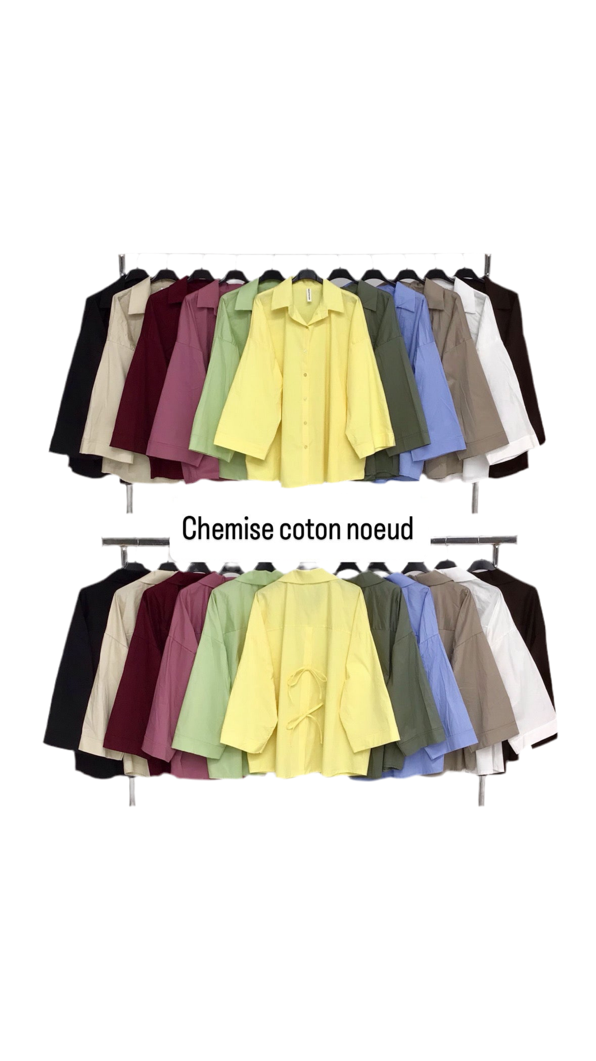 NEW : Chemise longue fluide noeud 💛