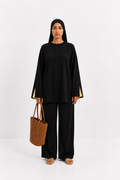 Burkini Amara 3 pièces bicolore noir/jaune pale