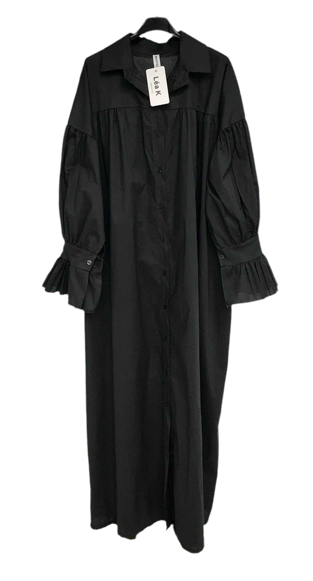 Robe Chemise Oversize — Coton Noir 🖤