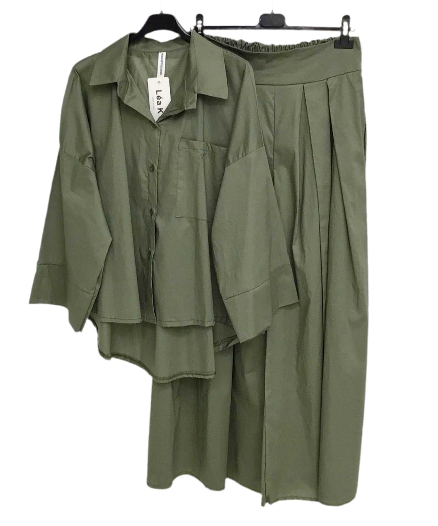 Ensemble jupe coton— kaki 💚