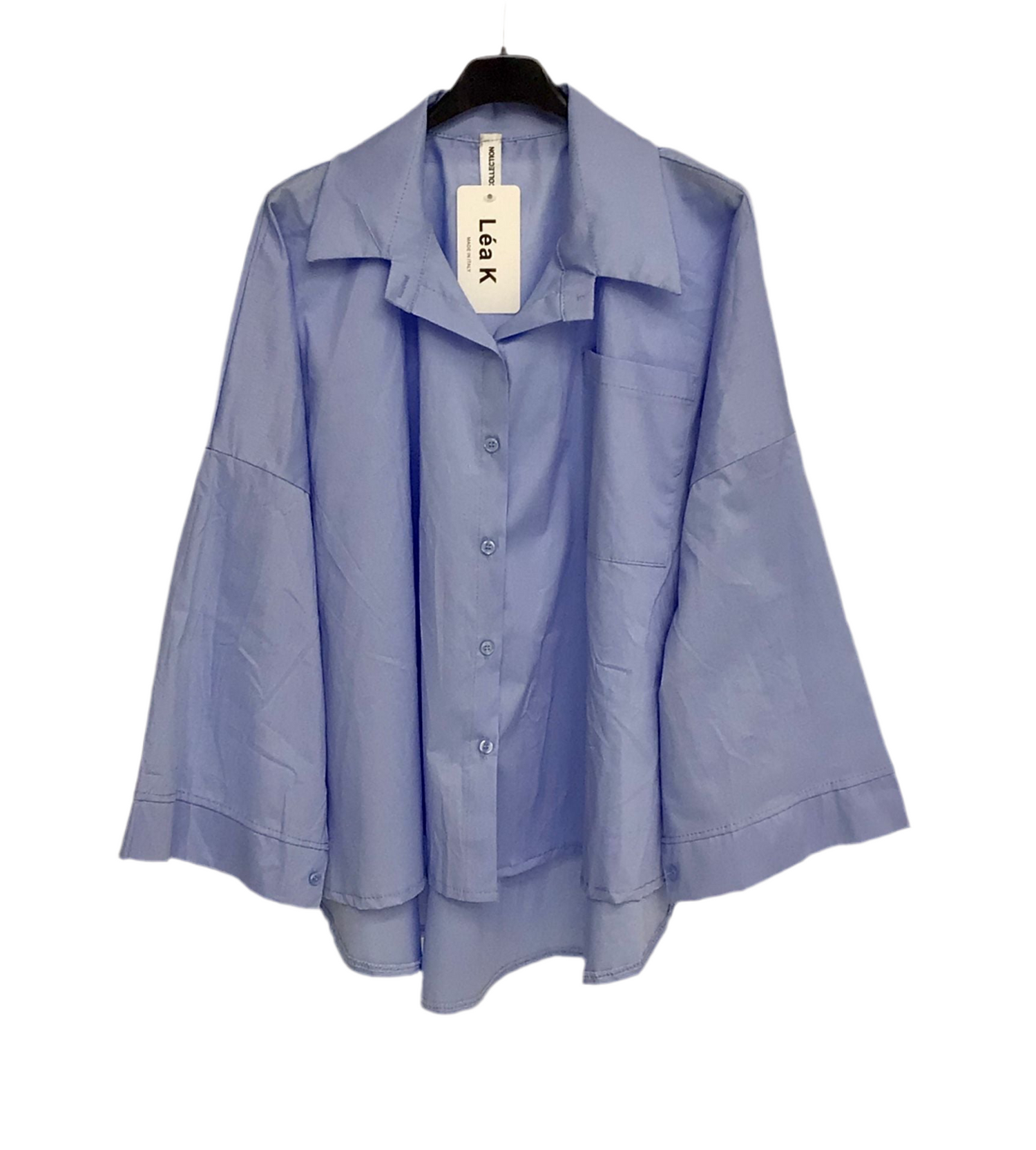 Chemise longue fluide - bleu 💙