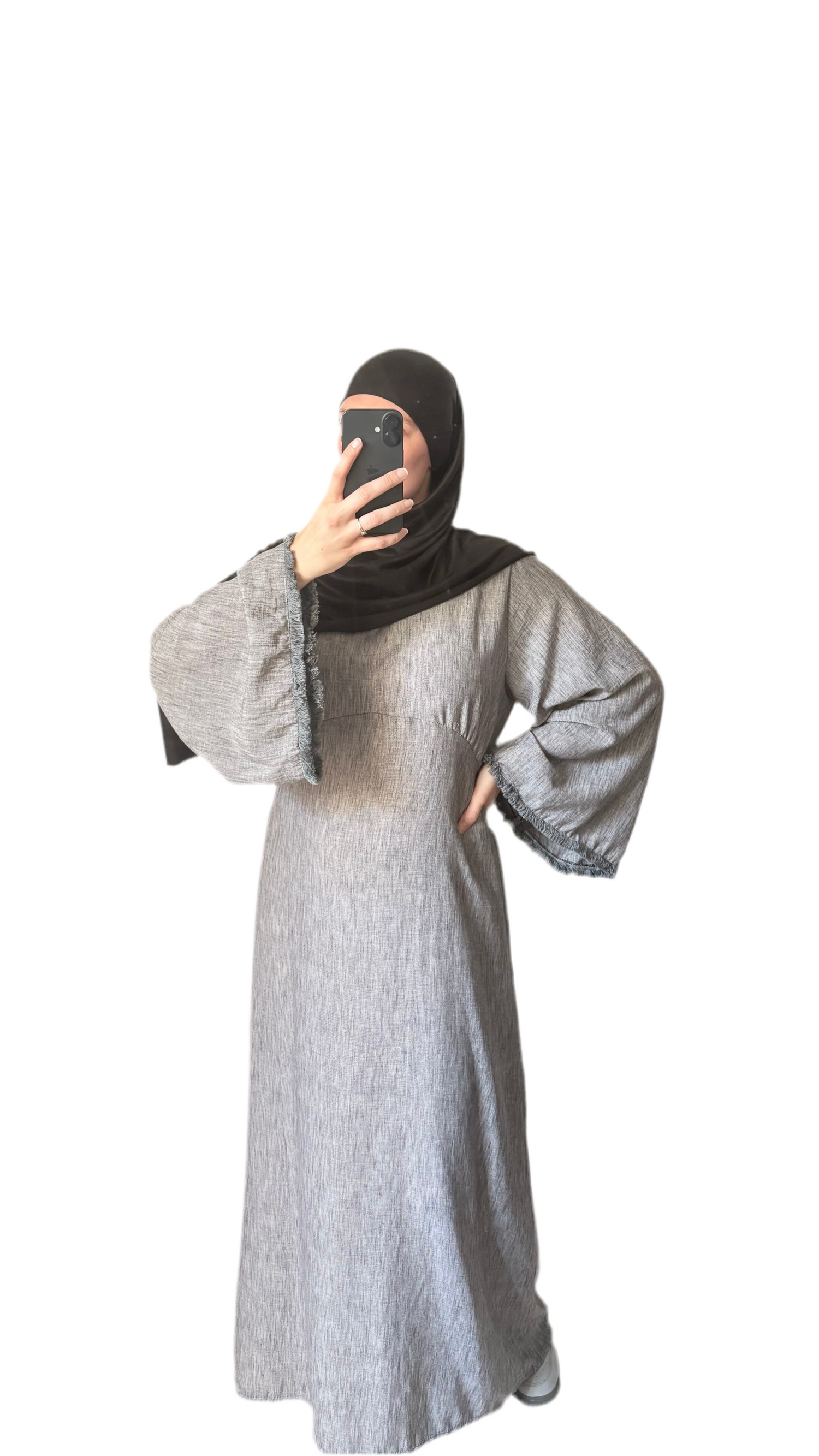 Robe effet lin Lili gris 🩶