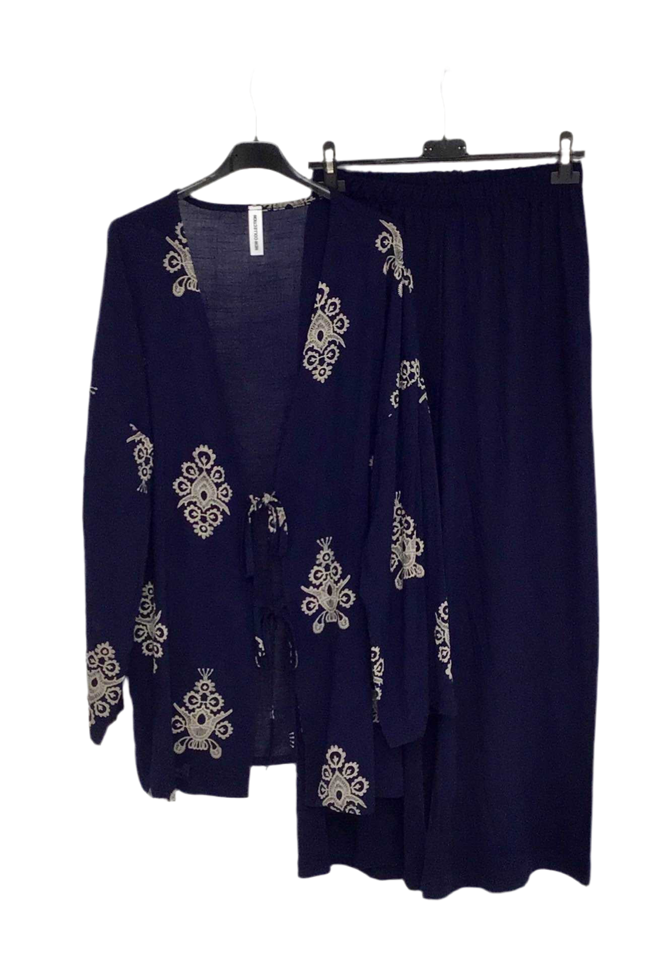 Ensemble Tunique & Pantalon à  Motifs Brodés marine 💙