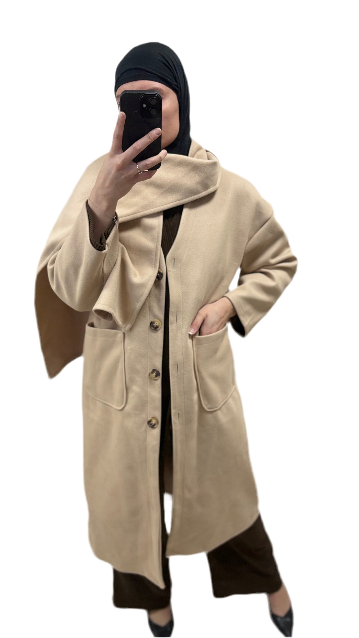 NEW : Manteau long avec écharpe 🤎