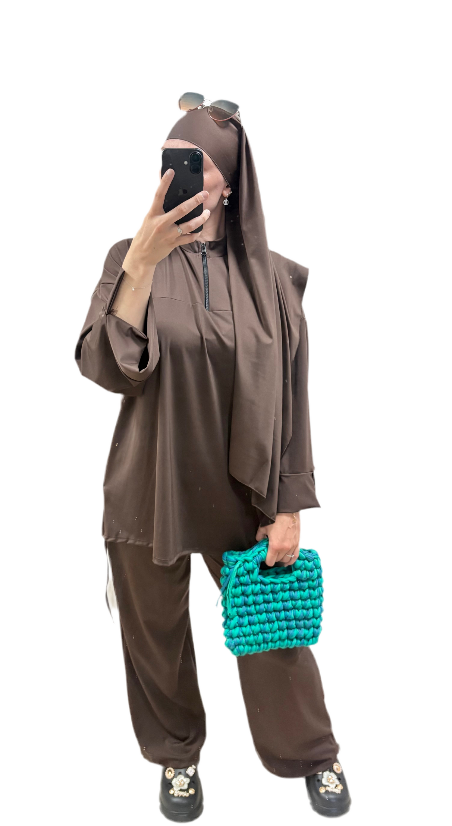 Burkini 3 pièces zip 🤎