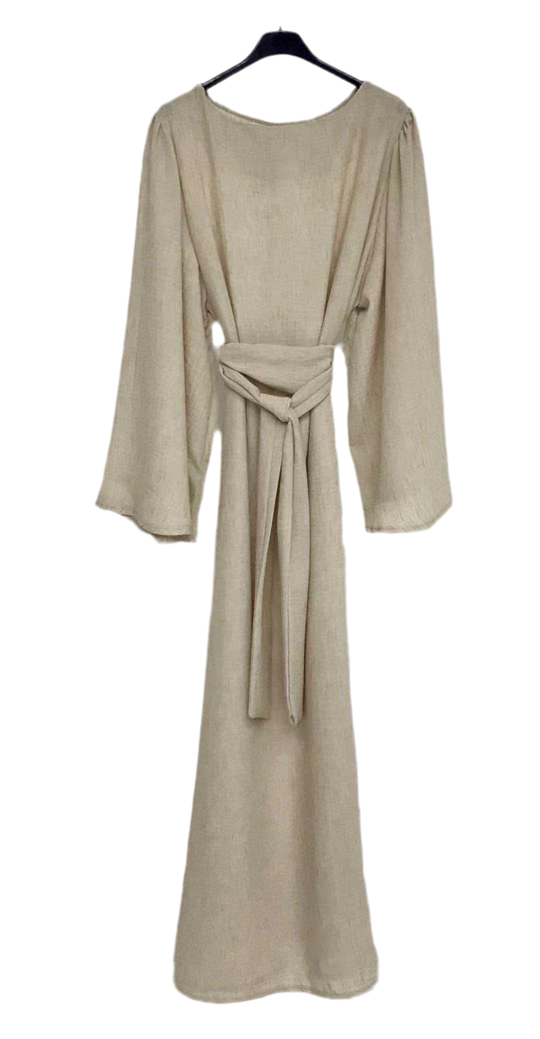 Robe Effet Lin Sabrina beige 🤎