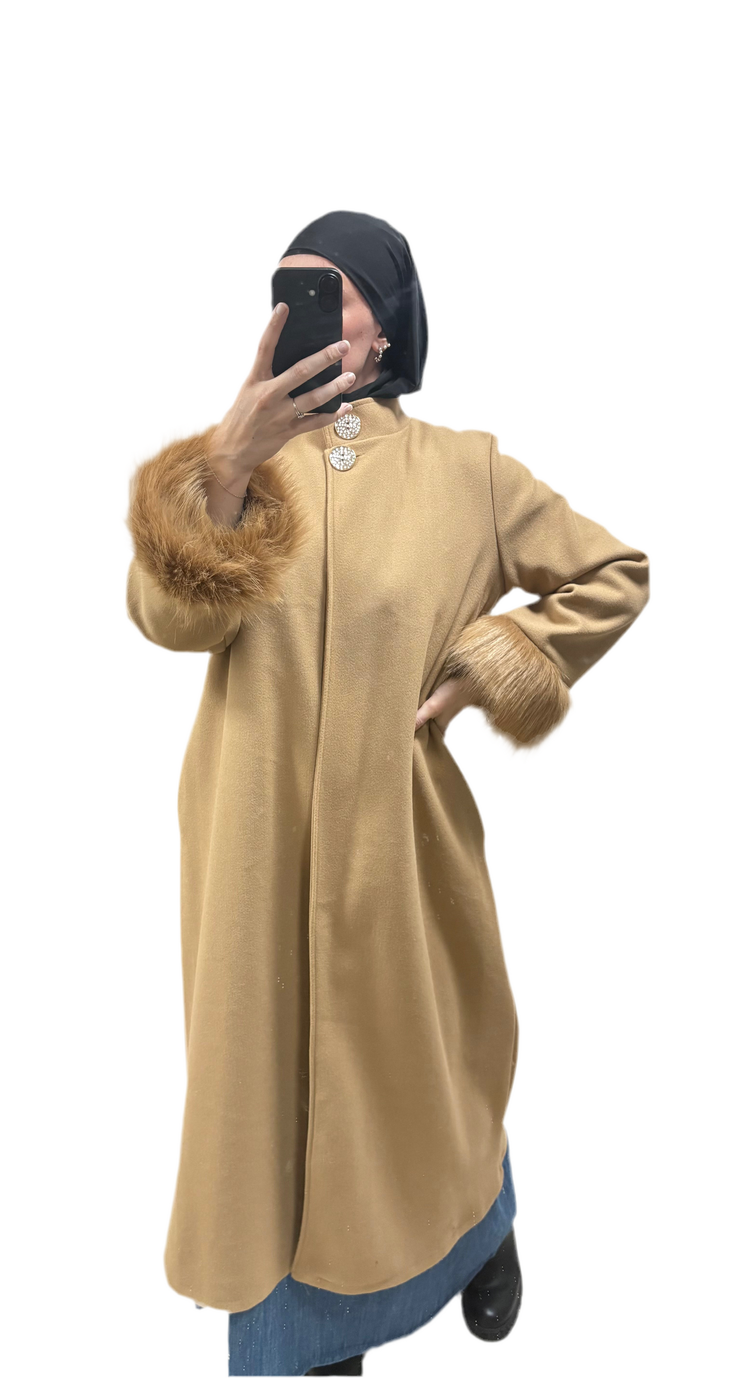 NEW : Manteau long fourrure Gold 🤎