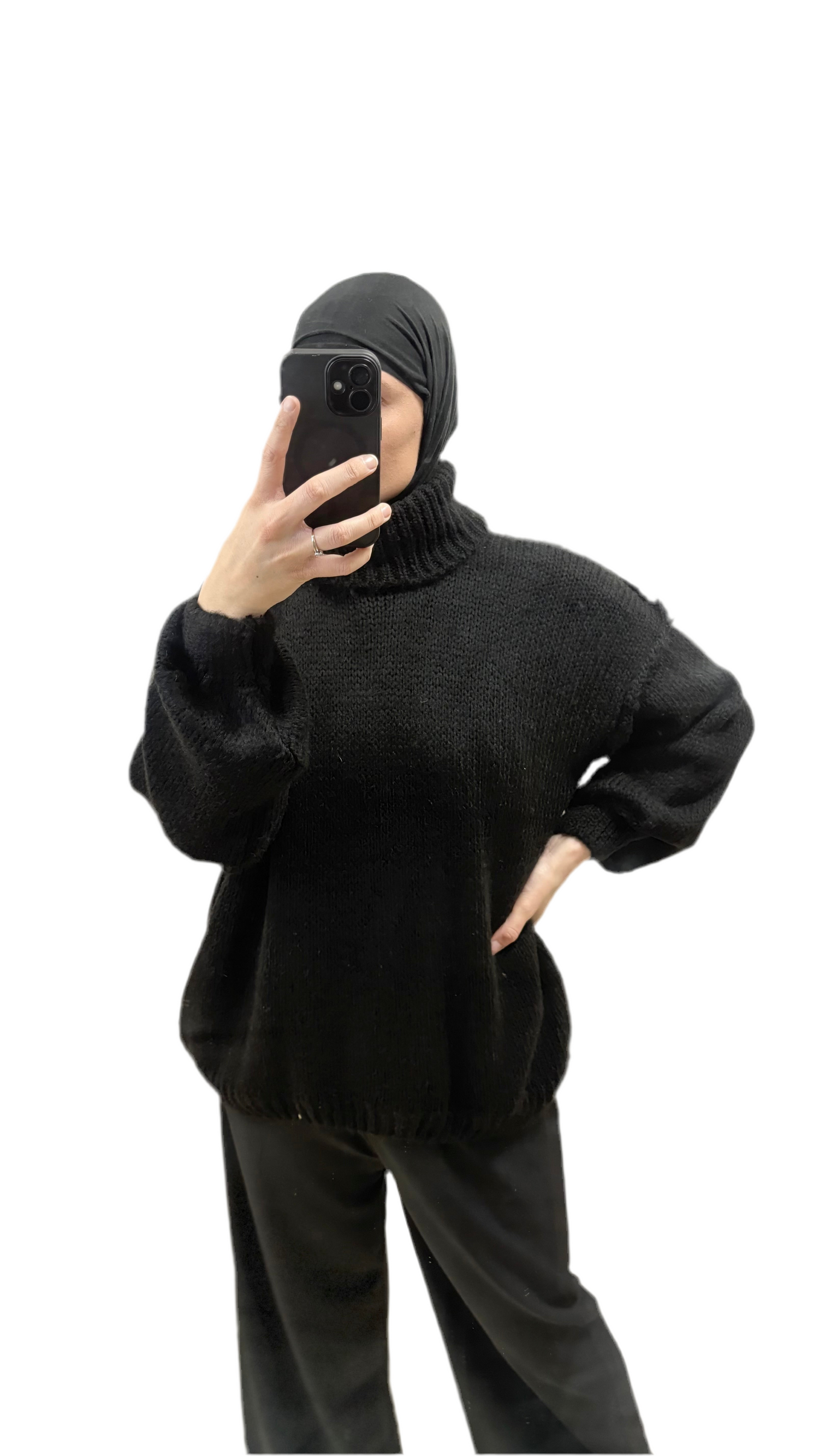Pull Col Roulé Selma 🖤