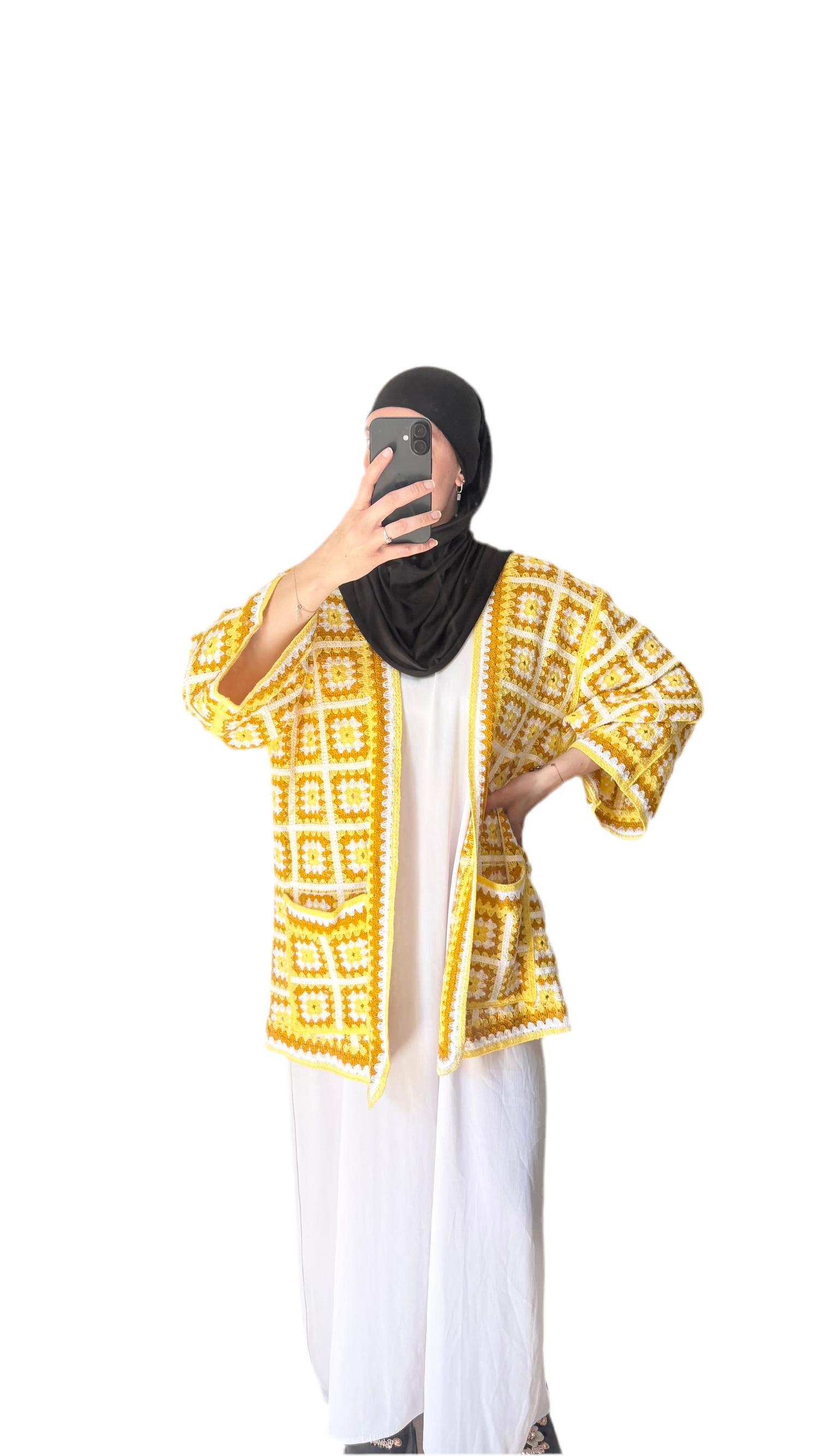 Gilet crochet long Gab 💛