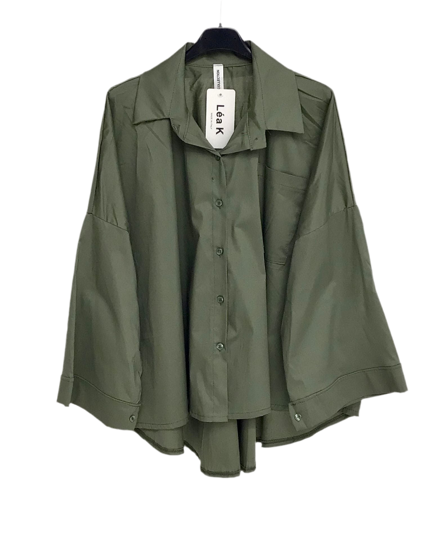 Chemise longue fluide - kaki 💚