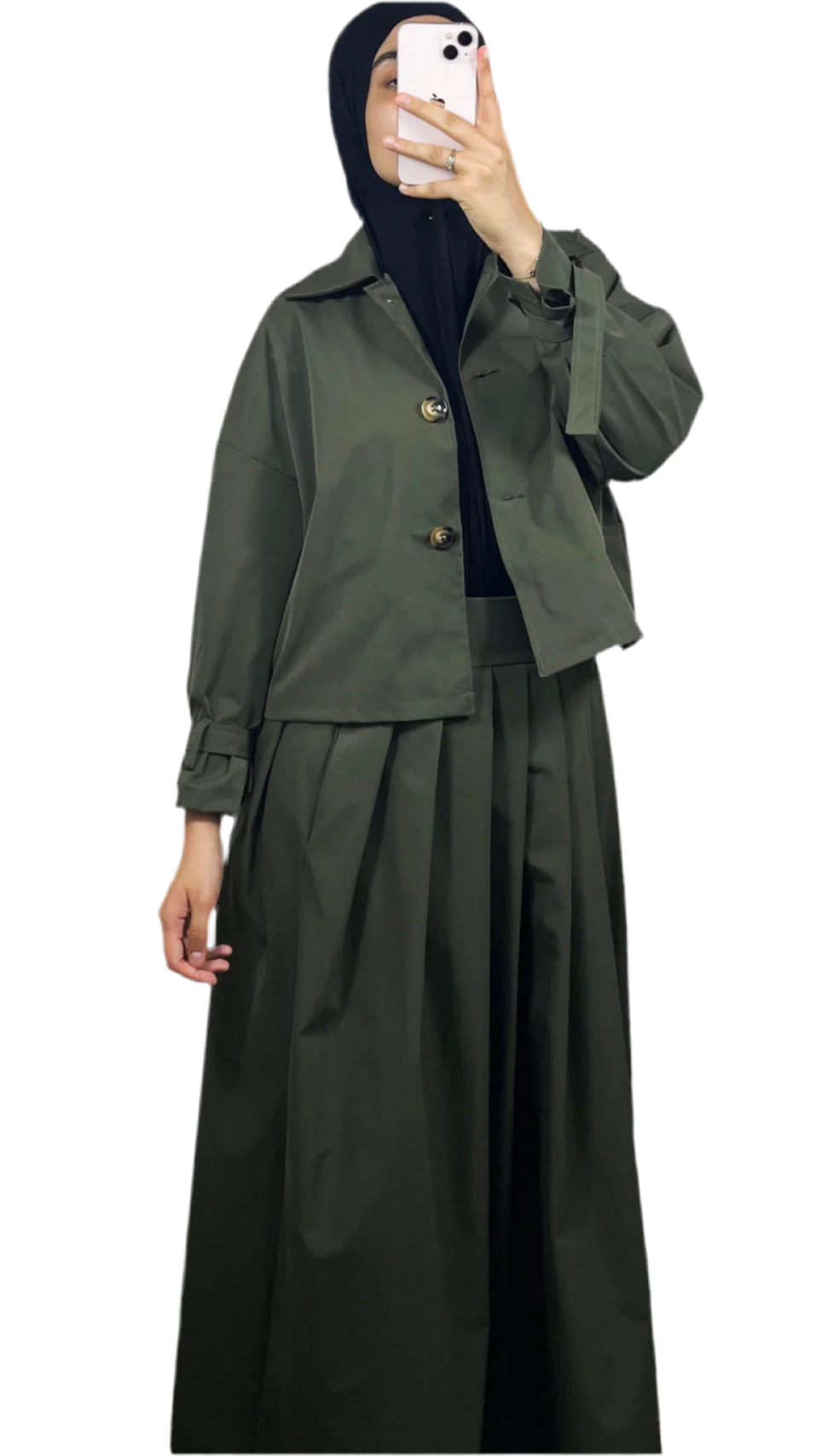 NEW :Ensemble jupe trench 💚