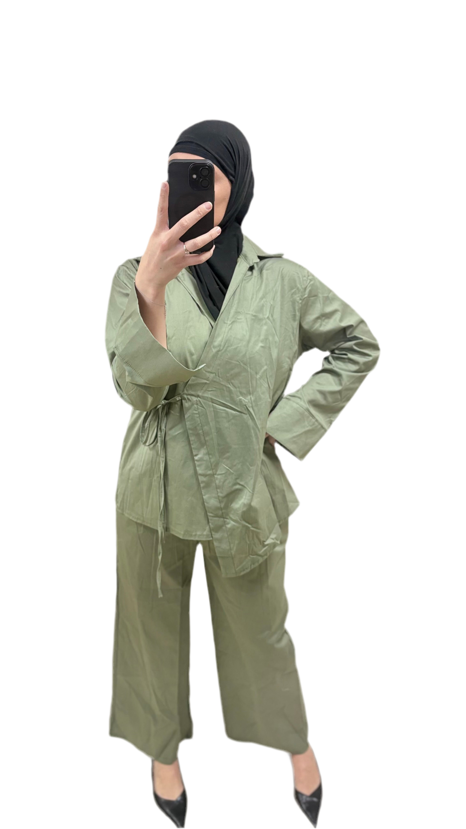 Ensemble effet coton —  Kaki 💚