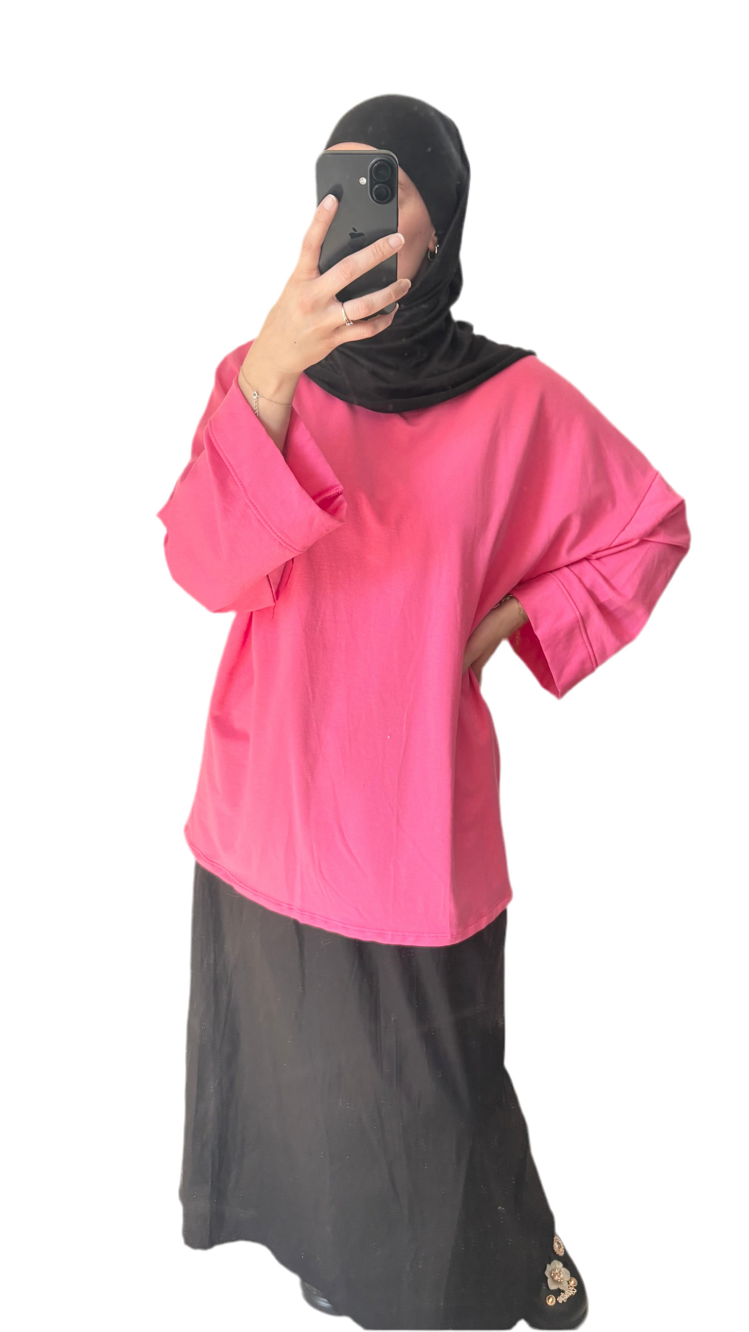 Teeshirt Uni Oversize Premium Coton rose 🩷