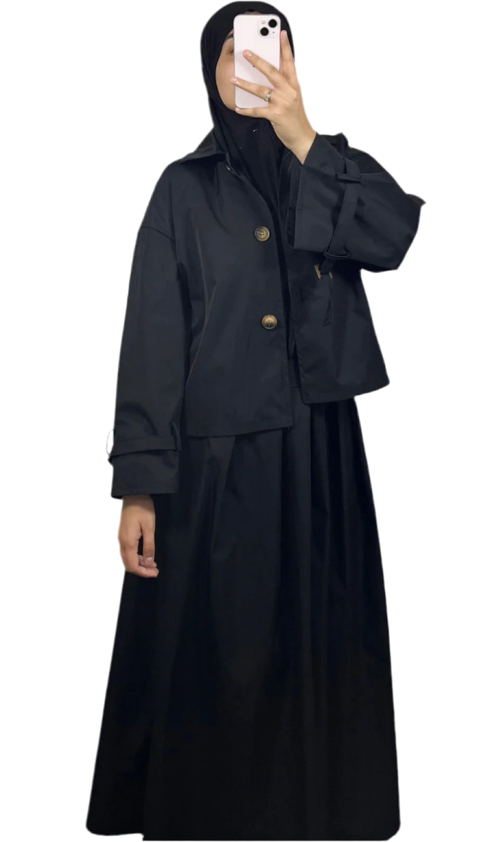 NEW :Ensemble jupe trench 🖤
