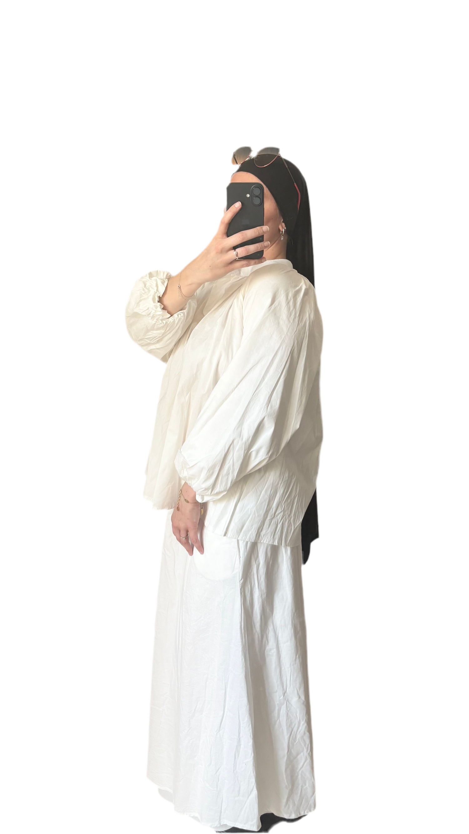 Ensemble jupe coton blanc 🤍