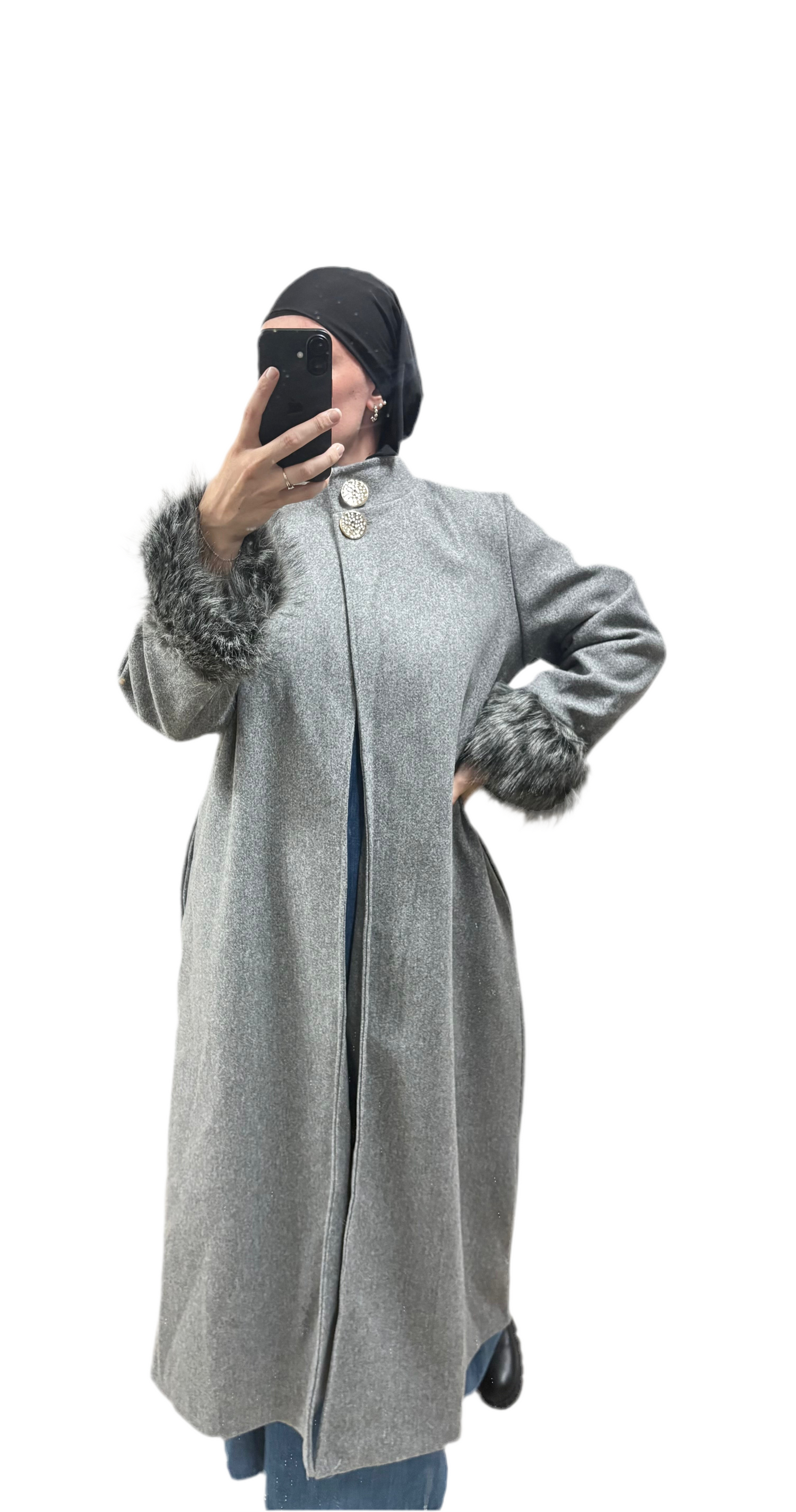 NEW : Manteau long fourrure Gold 🩶