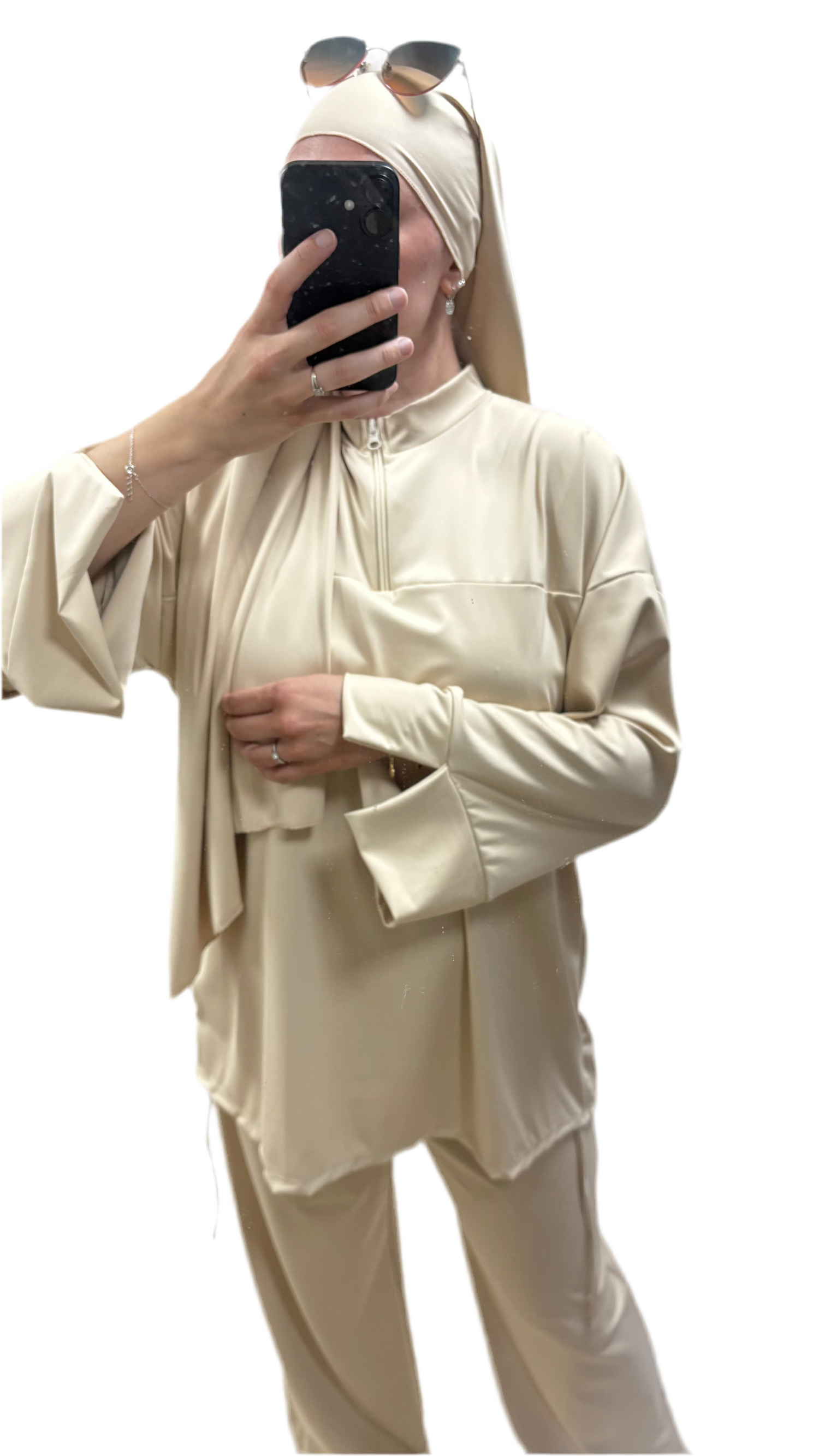 Burkini 3 pièces zip 🤎
