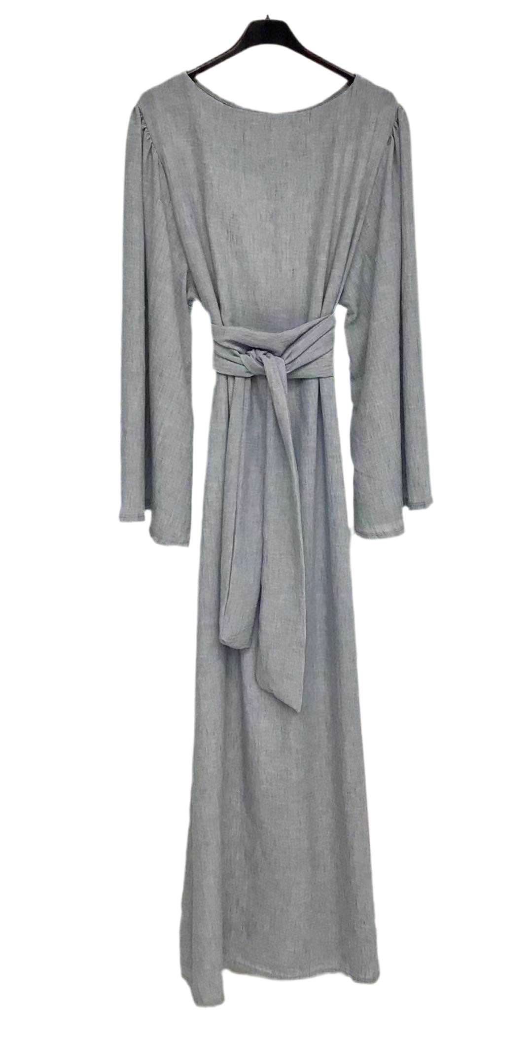 Robe Effet Lin Sabrina gris clair 🩶
