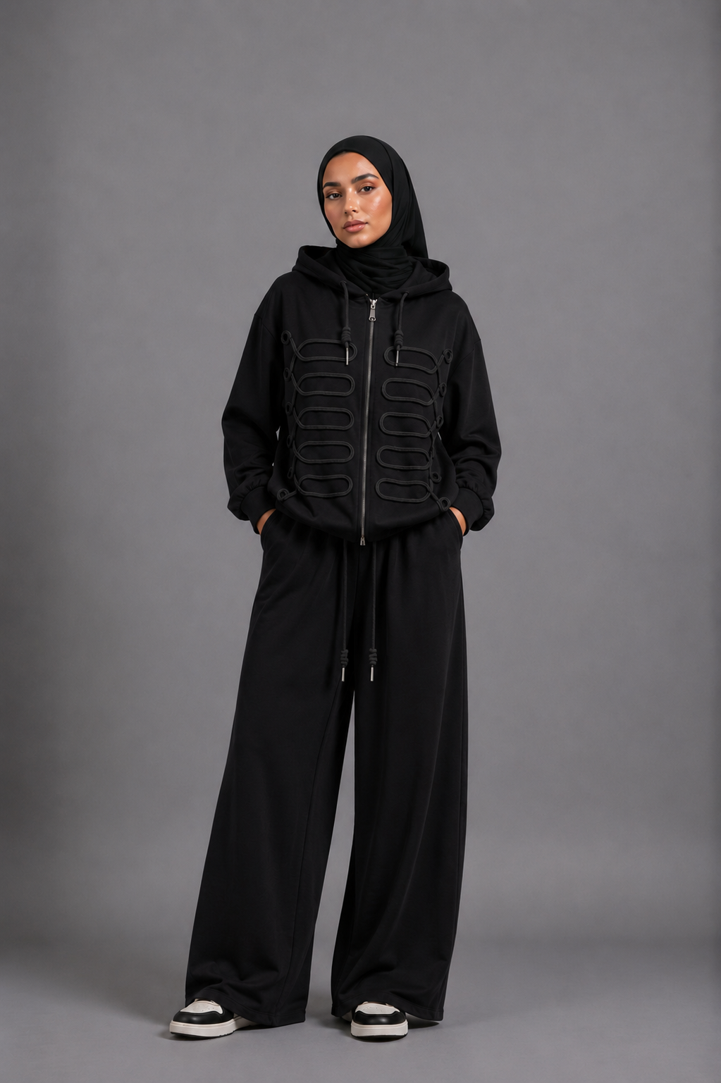 Ensemble jogging oversize noir