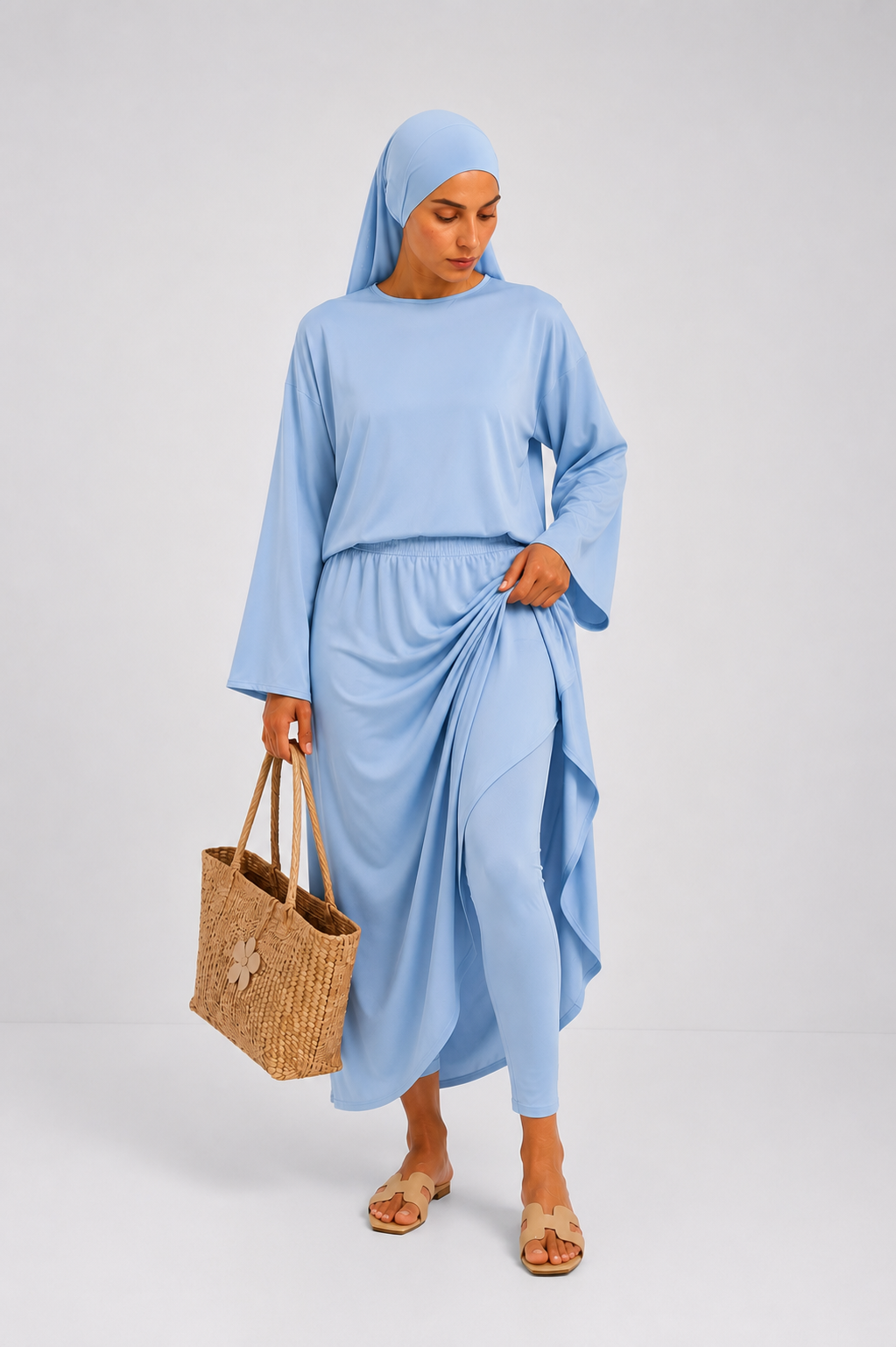 Burkini Doha jupe avec legging 3 pièces