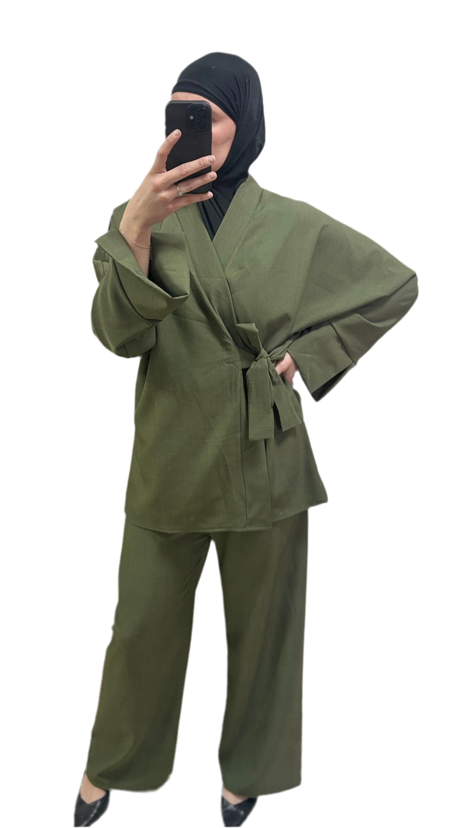 Ensemble Kimono Pantalon — Vert 💚