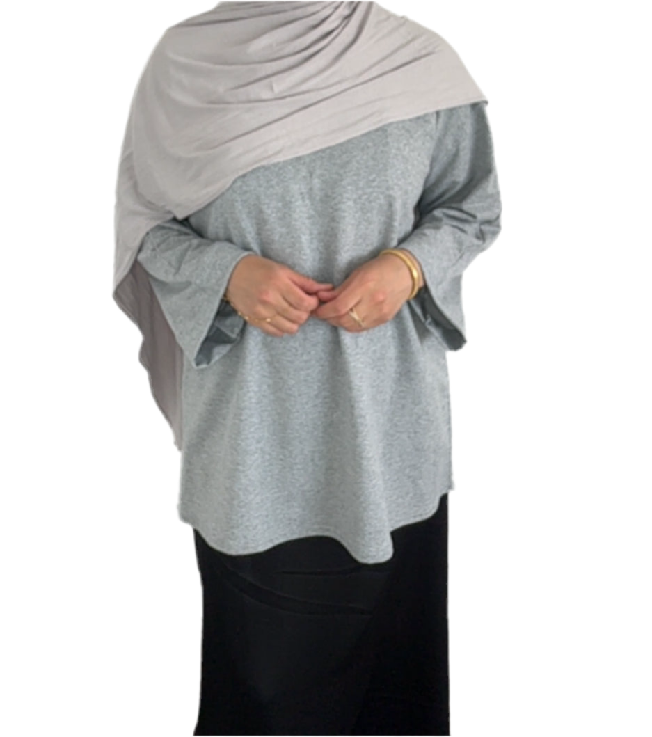Teeshirt Uni Oversize Premium Coton gris 🩶