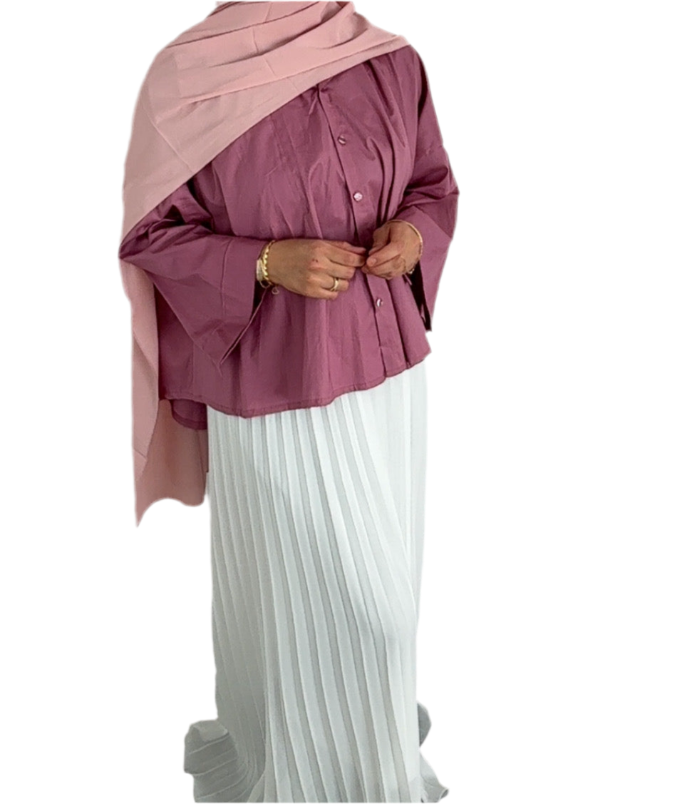 NEW : Chemise longue fluide - Rose 🩷