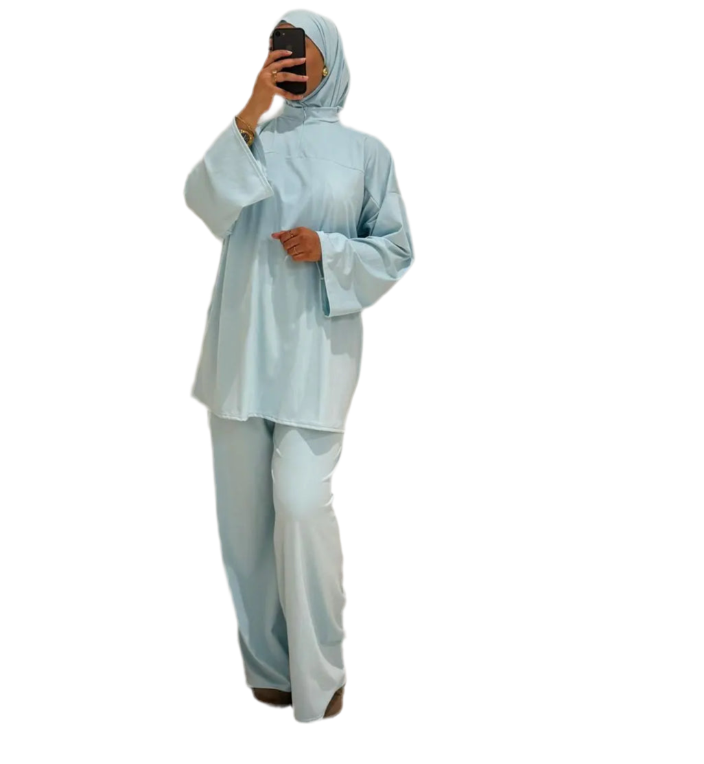 Burkini 3 pièces zip II 🩵