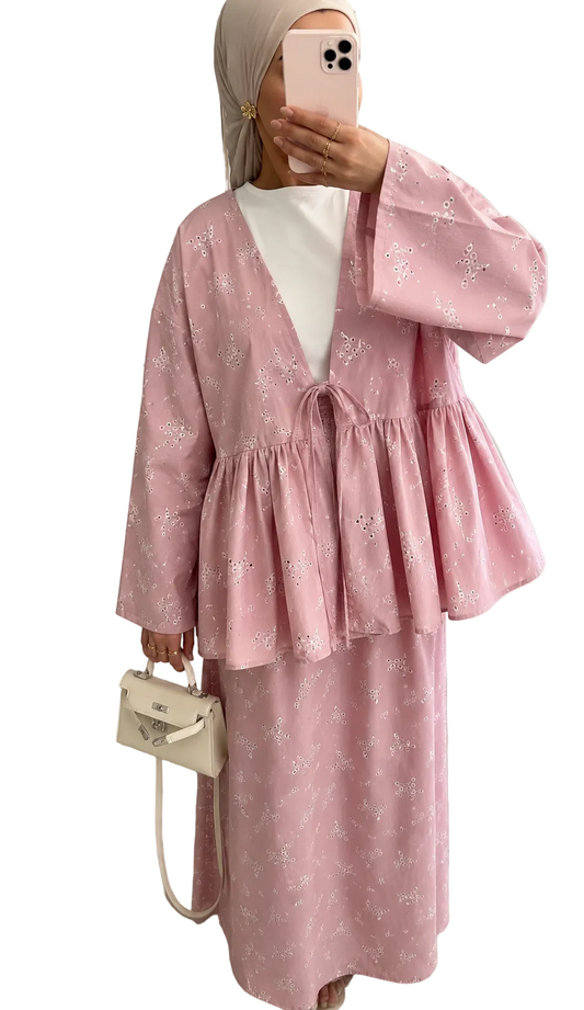 Ensemble Jupe doublé brodé
