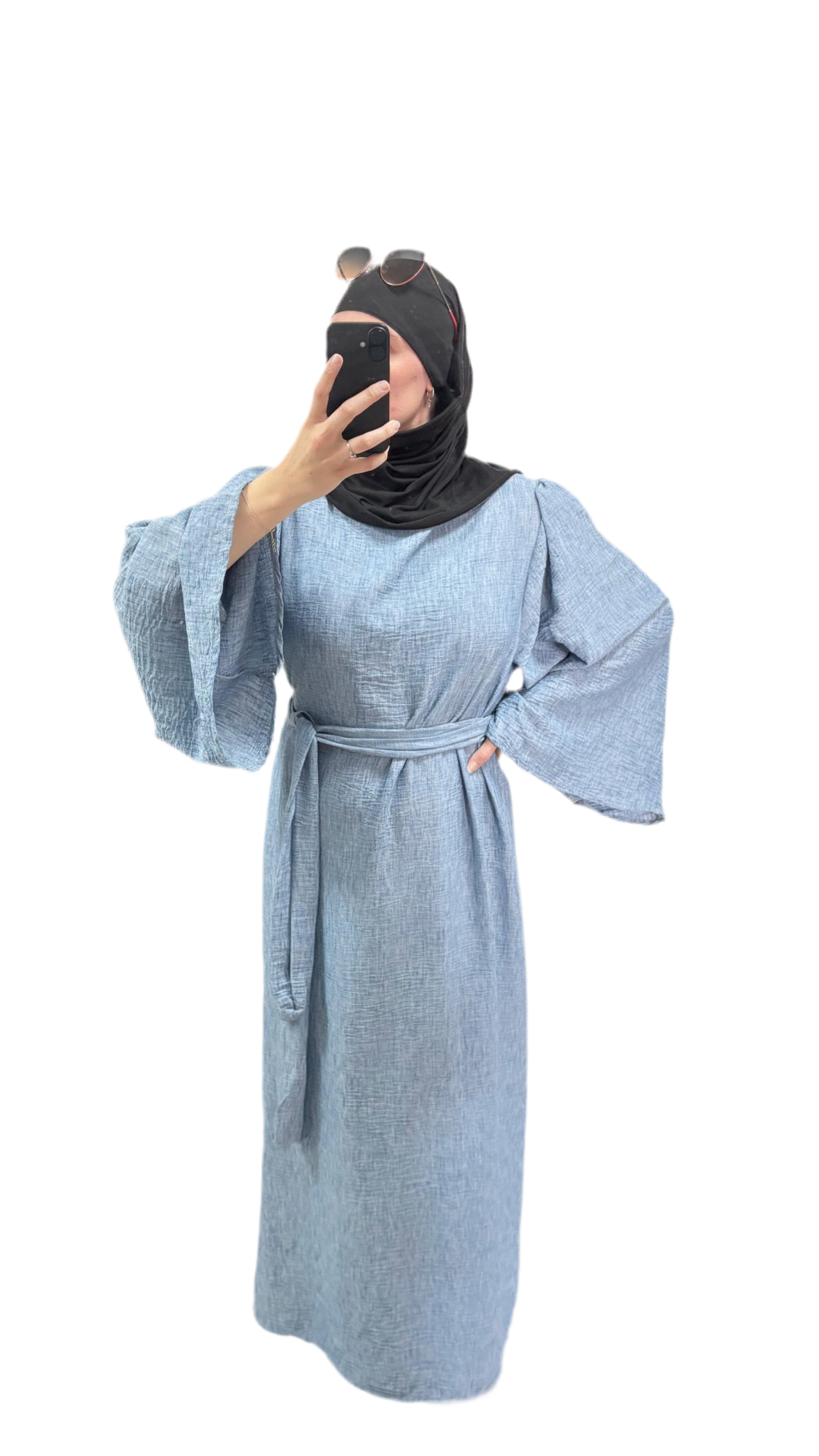 Robe Effet Lin Sabrina bleu jean 💙