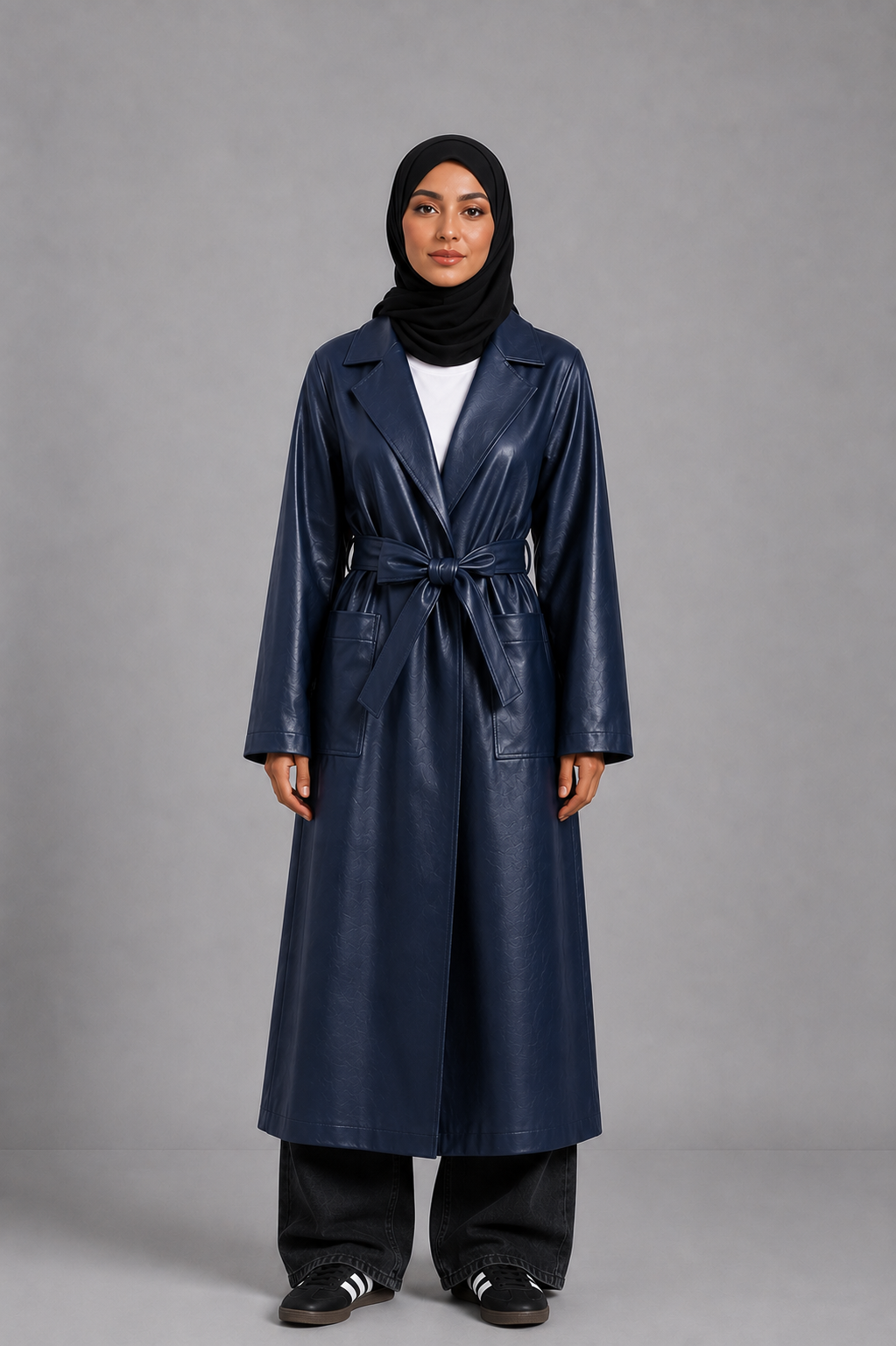 Trench long simili Ranel