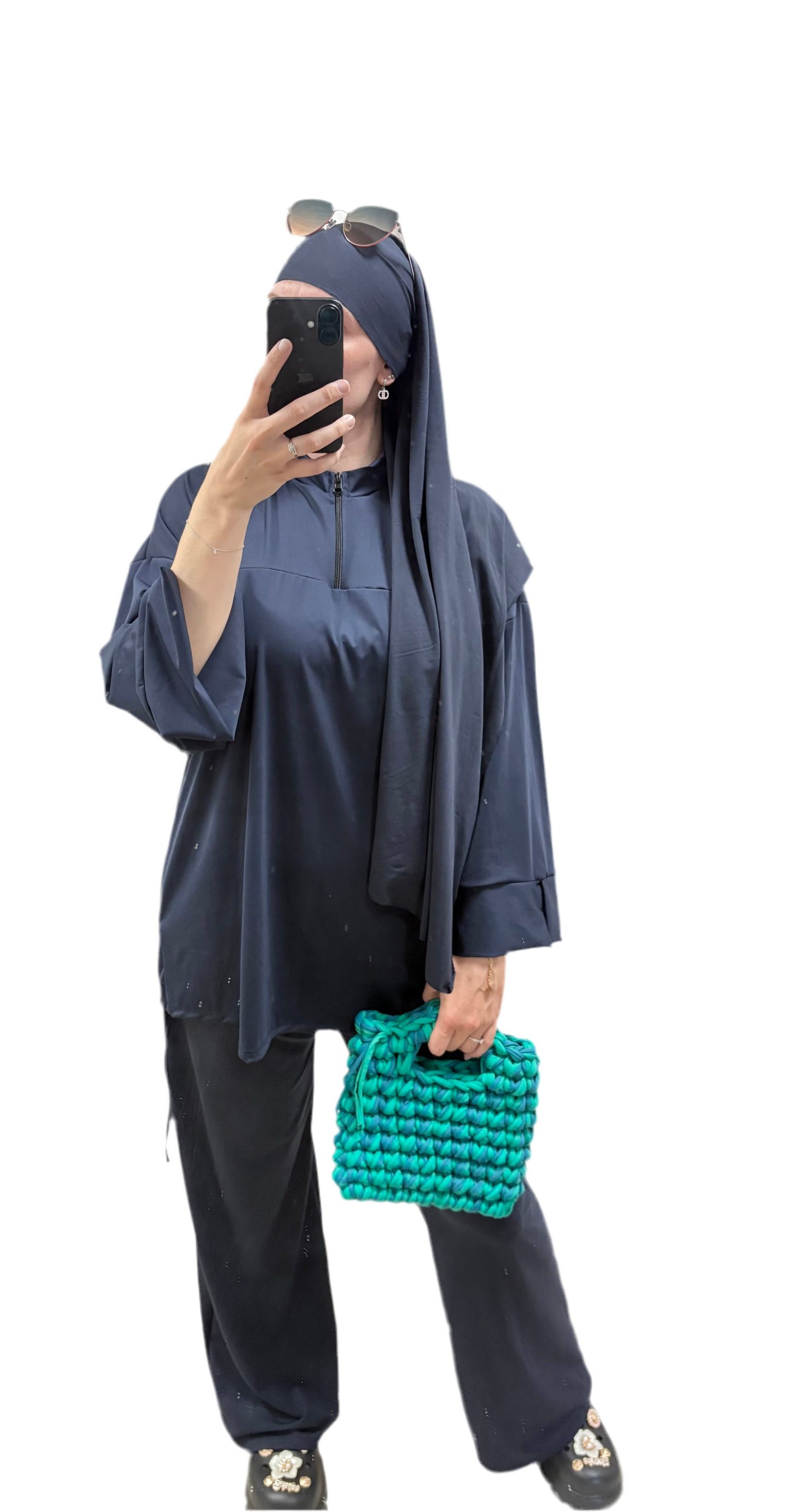 Burkini 3 pièces zip 💙