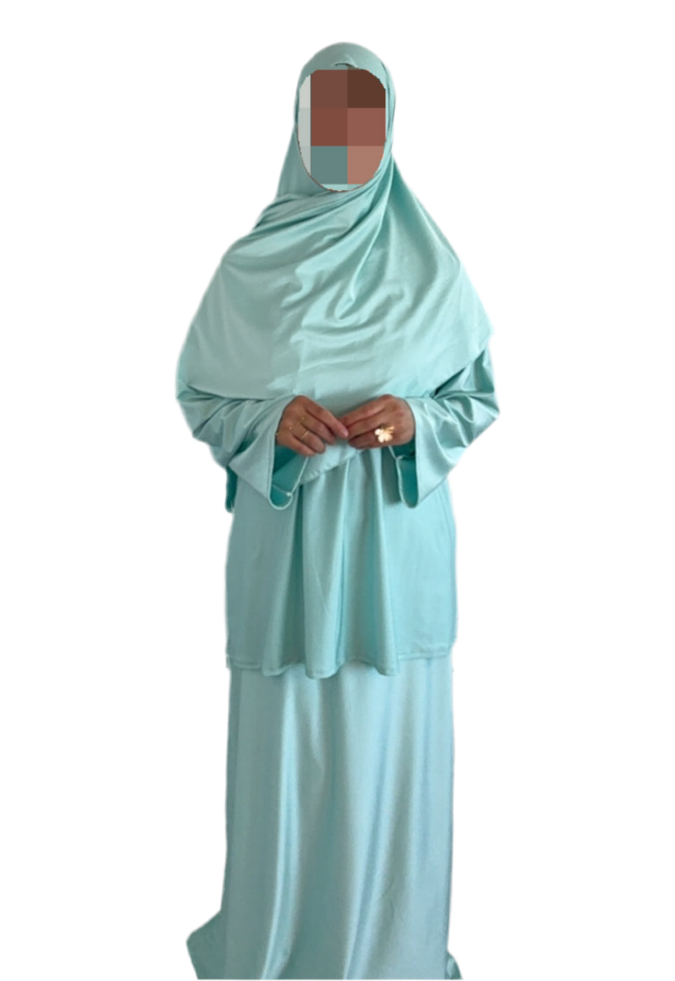 Burkini jupe avec legging 3 pièces 🩵