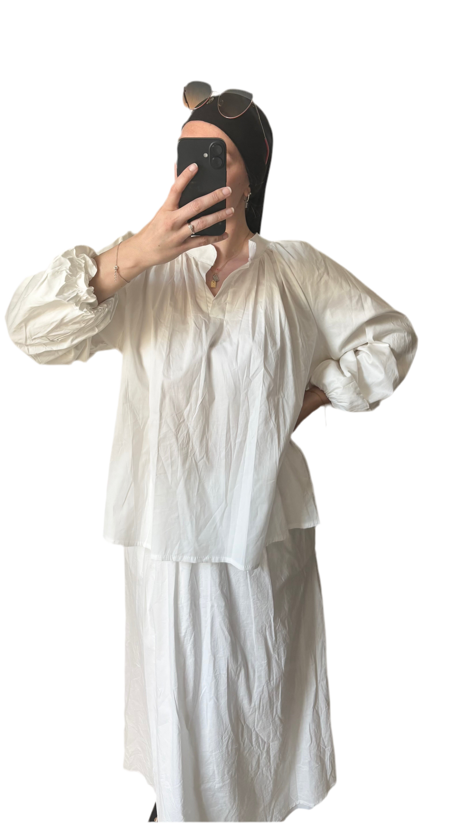 Ensemble jupe coton blanc 🤍