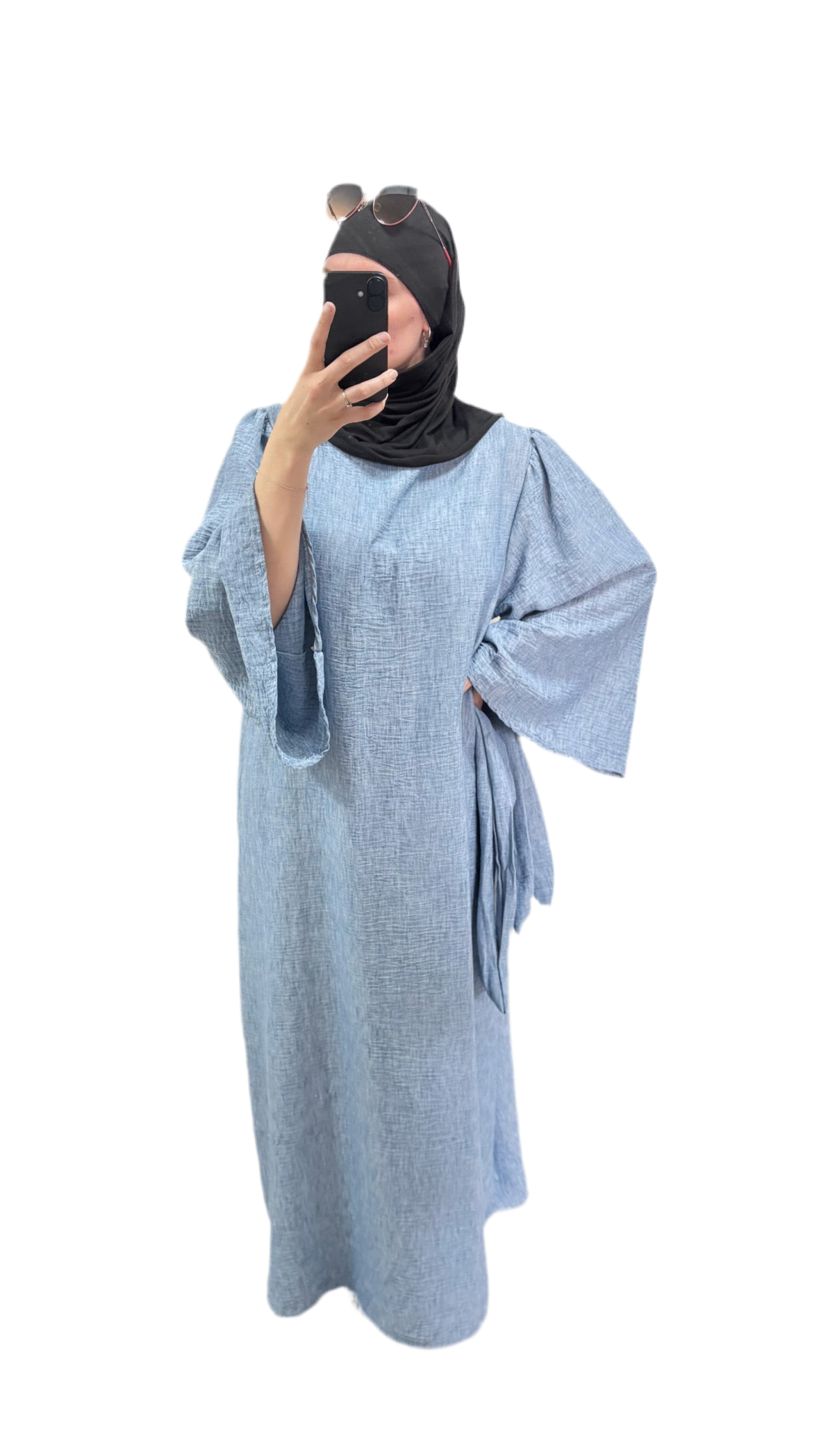 Robe Effet Lin Sabrina bleu jean 💙