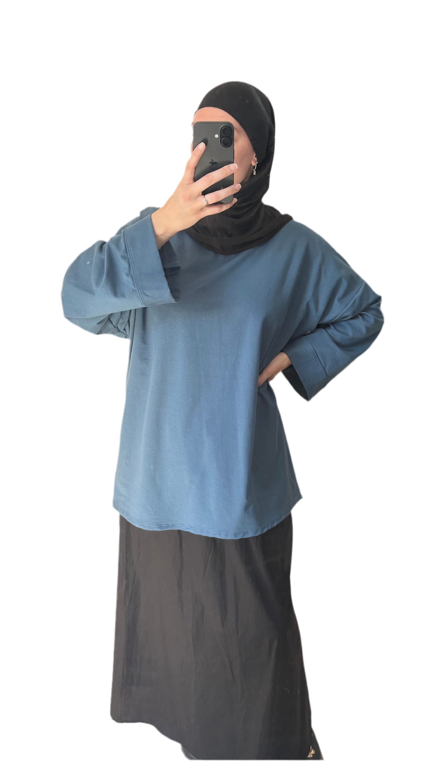 Teeshirt Uni Oversize Premium Coton bleu 💙