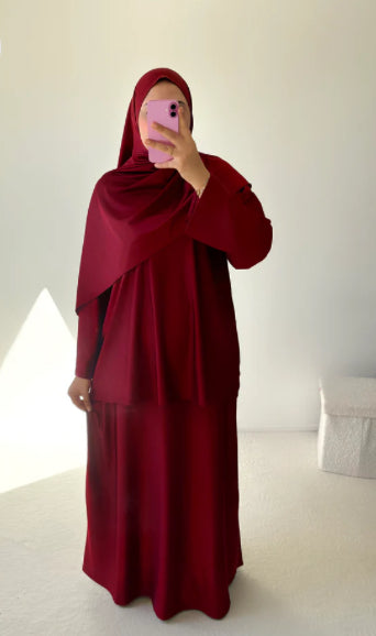 Burkini jupe avec legging 3 pièces