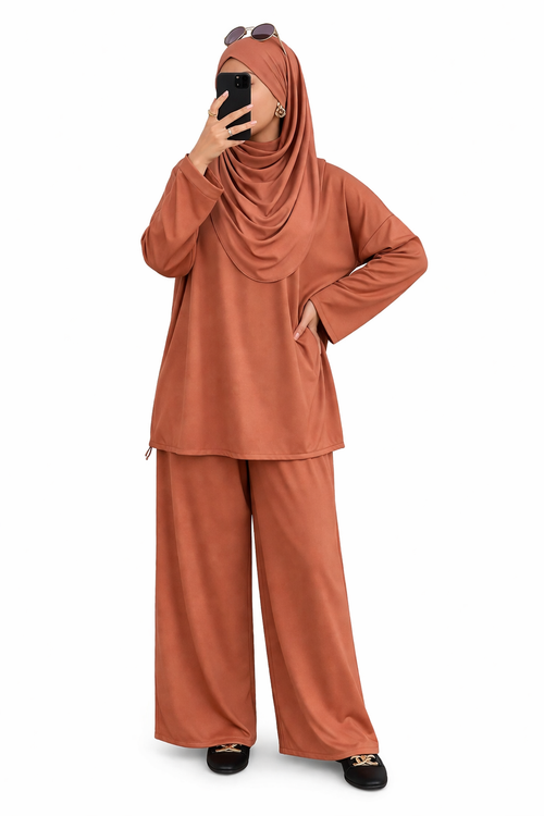 Burkini Yamina 3 pièces terracota