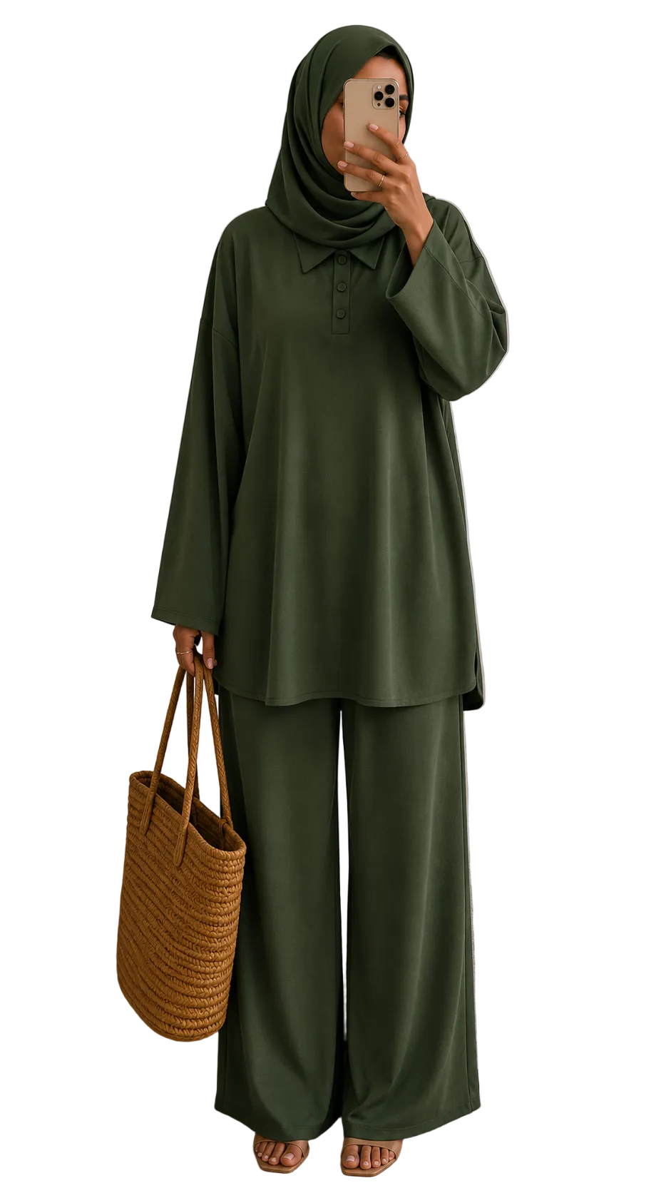 Burkini Dune 3 pièces Polo Boutons
