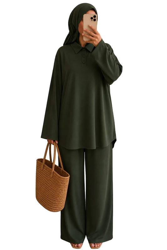 Burkini Dune 3 pièces Polo Boutons