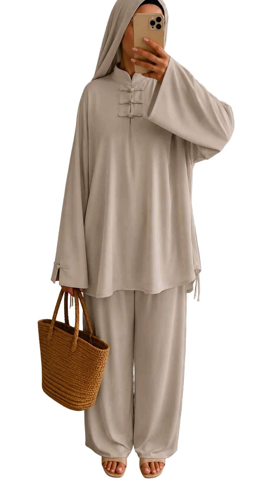 Burkini Esmeralda 3 pièces taupe clair
